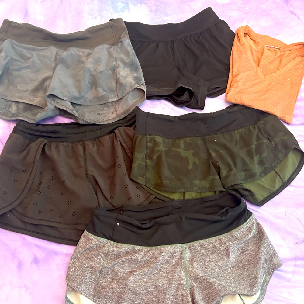 Lululemon Speed up Shorts - size 4 & 6 camo grey black